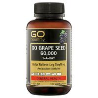 GO Healthy Grape Seed 60000mg 120 Vege Capsules Maintqain Healthy Blood Vessels