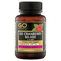 GO Healthy Cranberry 60000+ 60 Vege Capsules Support Healthy Urinary Tract