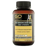 GO Healthy Magnesium 800 120 Vege Capsules Relieve Muscular Cramps Spasms