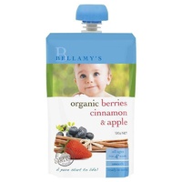 Bellamy's Organic Berries Cinnamon & Apple 120g Nutritious Baby Food