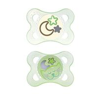 MAM Night Soothers 0-4 Months 2 Pack