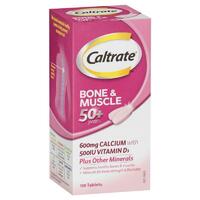 Caltrate Bone & Muscle Age 50+ 100 Tablets Support Bone Health For Elderly