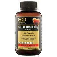 GO Healthy CoQ10 300mg + Vitamin D3 1000IU 90 Capsules Antioxidant