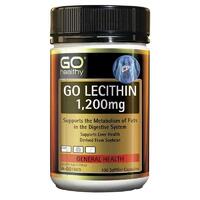 GO Healthy Lecithin 1200mg 100 Softgel Capsules Support Liver Health