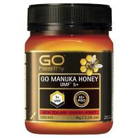 GO Healthy Manuka Honey UMF 5+  1kg (Not For Sale In WA) Anti Inflammatory