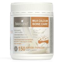 Bio Island Milk Calcium Bone Care 150 Softgel Capsules Support Healthy Bone