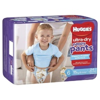 Huggies Ultra Dry Nappy Pants Size 6 15kg & Over Boy 24 Pack Stretchy Waistband