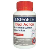 OsteoEze Dual Action Glucosamine Sulfate+Chondroitin 60 Tablets Osteoarthritis