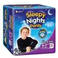 Babylove Sleepy Nights 4-7 Years 15 Pack