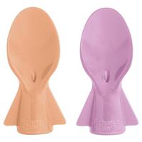 Cherub Baby Universal Food Pouch Spoons Orange & Pink 2 Pack