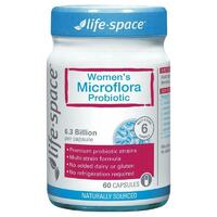 Life Space Womens Microflora Probiotic 60 Capsules Support Balance Vaginal Flora