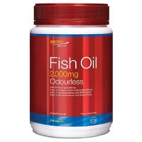 Microgenics Fish Oil 2000mg Odourless 340 Capsules Support General Health