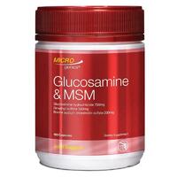 Microgenics Glucosamine & MSM 180 Capsules Support Joint Health Joint Mobility