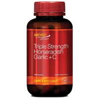 Microgenics Triple Strength Horseradish Garlic + C 120 Capsules Immune Support