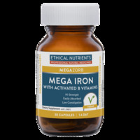 Ethical Nutrients Mega Iron Activated B Vitamin 30 Capsules Maintain Iron Level