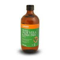 Melrose Organic Aloe Vera Pawpaw Juice 500ml Support Healthy Digestive System