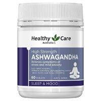 Healthy Care High Strength Ashwagandha 60 Tablets Relieve Mild Anxiety