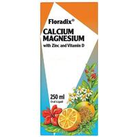 Floradix Calcium Magnesium With Zinc And Vitamin D 250ml Support Healthy Bones