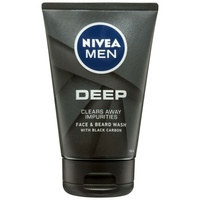 Nivea Men Deep Face Wash 100ml Clear Away Impurities And Oil Black Carbon