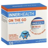 Inner Health On The Go Probiotic 120 Capsules Support Healthy Immunity