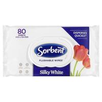 Sorbent Flushable Wipes 80 Pack