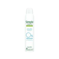 Simple Deodorant Pure Aerosol 200ml For Sensitive Skin All Day Freshness