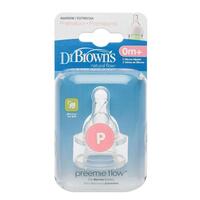 Dr Browns Narrow Neck Preemie Teats 2 Pack Online Only
