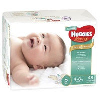 Huggies Ultimate Nappies Size 2 Infant 4-8kg Bulk 48 Pack Comfort