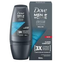 Dove Men+Care Clinical Protection Roll On Clean Comfort 50ml