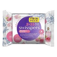 Swisspers Miceller & Rosewater Facial Wipes 2 X 25 Pack