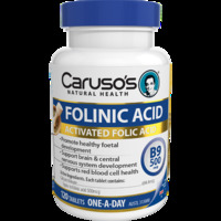 Carusos Natural Health Folinic Acid 500mcg 120 Tablets For Pregnancy