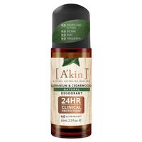 A'kin Geranium & Cedarwood Natural Roll-On Deodorant 65mL
