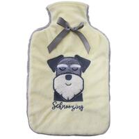 McGloins Hot Water Bottle Character with Bow Fleece Cover