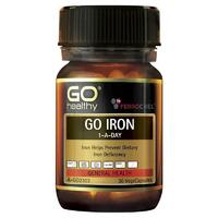 GO Healthy Go Iron 1 A Day 30 Vege Capsules Prevent Dietary Iron Deficiency