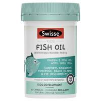 Swisse Kids Fish Oil 60 Capules Support Cognitive Function Brain Health