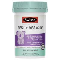 Swisse Kids Rest & Restore 60 Tablets Relieve Tension Soothe Nerves