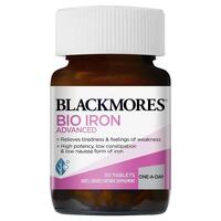 Blackmores Bio Iron Advanced Energy Support Vitamin 30 Tablets