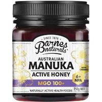 Barnes Naturals 100% Australian Manuka Honey 250g MGO 100+ Antioxidant