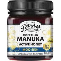 Barnes Naturals 100% Australian Manuka Honey 250g MGO 550+ Antioxidants