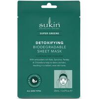 Sukin Super Greens Detoxifying Sheet Mask Sachet