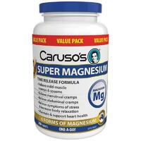 Carusos Natural Health Super Magnesium 240 Tablets Relive Abdominal Muscle Cramp