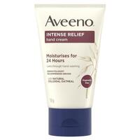 Aveeno Intense Relief Hand Cream 50g Lasts for 24 hours Natural Fragrance Free
