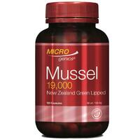 Microgenics Mussel 19000 New Zealand Green Lipped 120 Capsules Omega 3