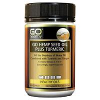 GO Healthy Hemp Seed Oil Plus Turmeric 100 SoftGel Capsules Omega 3