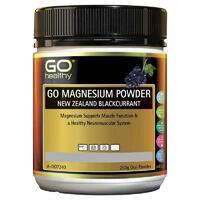 GO Healthy Magnesium Powder New Zealand Blackcurrant 250g Oral Powder