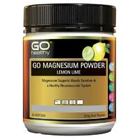 GO Healthy Magnesium Powder Lemon Lime 250g Support Muscle Function