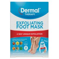 Dermal Therapy Exfoliating Foot Mask 1 Pair Removes Hardened Skin
