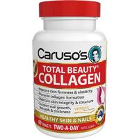 Carusos Natural Health Total Beauty Collagen 60 Tablets Improve Skin Firmness