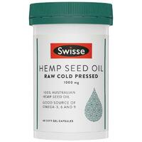 Swisse Hemp Seed Oil 60 Capsules Omega 3 Support Nutritional Wellbeing