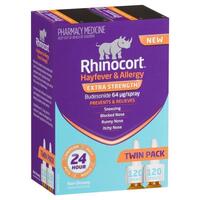 Rhinocort Extra Strength Hayfever  & Allergy Nasal Spray 120 Sprays x 2 Pack